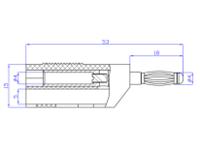 Banana Plug 4mm Black - 'Lantern' Contact - Rear Stackable - Screw Term. 32A-30VAC/60VDC [XY-BSB20E BLK]