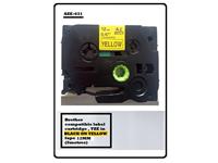 Brother compatible label cartridge , TZE in Black on  yellow  tape 12mm (8metres) , AZE-631 = BRH TZE 631 [AZE-631]