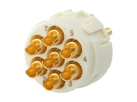 Circualr Connector M23 Signal Male Solder Insert - 7 Pole for 7 x 2mm Contacts - 20A @ 630VAC Max. [7001907103]