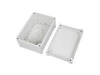 Plastic Waterproof ABS Enclosure, 950g, Rated IP65, Size :280x190x130 mm, 3mm Body Thickness, Impact Strength Rating IK07, Box Body and Cover Fixed with Plastic Screws, Silicone Foam Seal, Internal Lug for Circuit Board or DIN Rail Track. [XY-ENC WPP19-02 PS]
