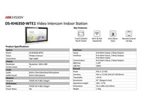 Hikvision 7inch Touch Screen Video Indoor Monitor, Colour TFT, Res:1024×600, Linux , ROM:32MB, RAM:128MB, Built-in Omnidirectional Mic, TCP/IP/SIP/RTSP, 1xRJ45 10/100Mbps, 8xAlarm I/P, Hik-Connect APP Mobile Control, WiFi 2.4GHz, 12VDC1A [HKV DS-KH6350-WTE1]