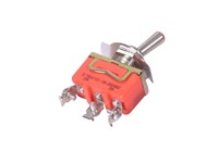 E-TEN1121 Orange 3Pin 15A 250VAC Single Pole Double Throw Metal Toggle Switch [CMU HS801 MOD SPDT TOGGLE SCREW]