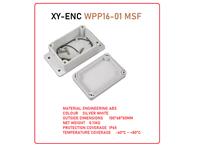 Plastic Waterproof ABS Enclosure, with Flange, 110g, Rated IP65, Size:100x68x50 mm, 3mm Body Thickness, Impact Strength Rating IK07, Box Body and Cover Fixed with Stainless Screws, Silicone Foam Seal, Internal Lug for Circuit Board or DIN Rail Track. [XY-ENC WPP16-01 MSF]