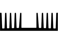 Heatsink Anodised 10 FINS L=100mm W=120mm H=37mm 1.10K/W [SK71-100SA]