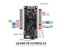 LILYGO T8-C3 ESP32-C3 Development Board, WiFi, Bluetooth V5.0 Module. Supports TF with 3D Antenna [HKD LILYGO T8-C3 ESP32-C3 DEV BD]