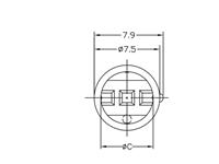 LED Holder Plastic 5mm PCB [LECC-8.5]