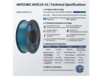 Anycubic PLA Silk Dual Filament 1.75mm 1KG Blue/Green [ANYCUBIC-AHSC16-10]