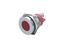 Vandal Resist Pilot Lamp 16mm Flat Red Dot LED 24V AC/DC 15mA- IP67 - Nickel Plated Brass - Screw Terminals [AVL16FW-NDR24]