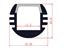 Surface Mount LED Aluminium Profile 18x16mmx1m with Flat milky Cover [LED ALUM PROF 18X16 SURF FLT 1MT]