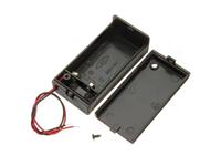 PP3 9V BATTERY HOLDER WITH COVER AND ON/OFF SWITCH. WIRE ENDED [9V BATTERY HOLDER+SWITCH]