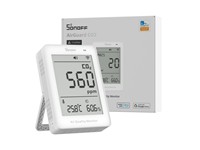 Wi-Fi/Matter CO₂ Monitor with NDIR Sensor, Reports CO₂, Temp, Humidity, 5 S Updates, USB-C Powered, Integrates with Matter Smart Home, Alerts on Thresholds, Data Logging [SONOFF SAWF-08P-AIRGUARD CO2 MON]