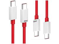 1.5m Type C to C Cable, 65W, Max 6.5A Charging, Supports Data Transmission. Red Cable [BDD USB CABLE TYPE-C/C 1.5M, 65W]