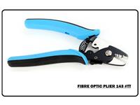 FIBER OPTIC STRIPPER PLIER WITH ERGONOMIC PVC HANDLE - BLUE ,WITH ADJUSTMENT FOR GLASS FIBER OPTIC WIRE [FIBRE OPTIC PLIER 143 #TT]