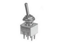 Midget Toggle Switch • Form : DPDT-1-0-1 • 20mA-25VAC • PCB-Terminal • Standard-Lever Actuator [MS510HB]