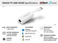TP-LINK USB3.0 TO Gigabit Ethernet Network Adapter, Supported Systems: Windows (10/8.1/8/7/Vista/XP), Mac OS X (10.6-10.14), Linux OS [TP-LINK UE300]