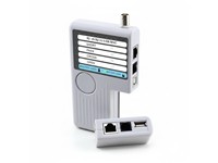 Network Cable Tester 4 IN 1, Test Cable Types RJ11/RJ12/ RJ45/ BNC + USB; Visible LED Status, Continuity Check, Checks Open, Short Circuit and Crossed Pairs. (Requires 1X 9V Battery, Not Supplied ) [NF-3468 NETWORK CABLE TESTER4IN1]