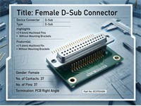Socket 90 DEG PC Board Mount [DC37S1A0N]
