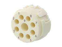 Circular Connector M23 Signal Male Crimp Insert CW- 9 Pole for 8x1mm/ 1x2mm Contacts - 8/20A @ 500VAC Max. [7003981101]