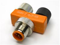T CONNECTOR / COUPLER M12A COD 5 POLE MALE TO 2 X 4 POLE FEMALE 5 INPUTS - 4 OUTPUTS (PIN 2 NO OUTPUT) IP67 (11122) [ASBS 2 M12-5S]