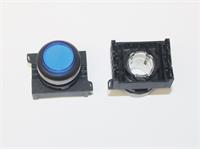 Push Button Actuator Switch Illuminated Momentary • Blue Raised Lens • Black 30mm Bezel [P302MB]