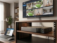 DVR 16CH Hybrid H.264/5, 16XBNC, Analog Video I/P:TVI/AHD/CVI : 5MP/4MP/1080P/720P/WD1 (live), IP Video Input : 8CH Up to 5MP@30fps , O/P: HDMI/VGA/BNC, SATA×2, Up to 10TB per HDD; E-SATAx1 [TVT TD-2716NE-HC]