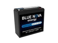 BLUENOVA LITHIUM IRON PHOSPHATE (LiFePO4) RECHARGEABLE BATTERY,OPV RANGE:11.6V~14.4VDC ,OVER-CURRENT PROT:20A ,OVER VOLTAGE CUT-OUT:15.6V,UNDER-VLTG CUT-OUT:10.0V,CHARGE CURRENT:20A CONTINUOUS,BMS,EFFICIENCY 96-99%@C1 ,(181x77x167mm) ,IP56,2.6Kg [BATT 13V22 LI-ION BLN]