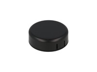 ABS Plastic Miniature Enclosure - Snap-Fit / Wall-Mount Round 60x20mm Unvented IP30 - Black [1551SNAP12BK]