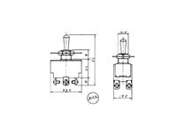Switch DPDT ON-OFF-ON Toggle 125V 10A Screw [HS822S]