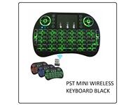 Miniature Backlight Wireless Keyboard with Integrated Mouse. Ideal for Raspberry PI, KODI and General Multi Media. [PST MINI WIRELESS KEYBOARD BLACK]