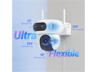 EZVIZ Smart Home WiFi PAN & Tilt Battery Camera 4MP with 8W Solar Panel, 1/3”CMOS, 3D DNR, Dual 2K+, AOV, Supports WiFi6, Two-Way Talk, AI-Powered Human/vehicle Shape Detection, 10400mAh Battery, Siren & Strobe Light, Colour Night Vision, IP65 [EZVIZ CS-HB90SP KIT]