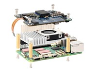 PCIE to M.2 Adapter with PoE Function (C) for Raspberry PI 5, Supports NVME Protocol M.2 Solid State Drive, High-Speed Reading / Writing [WVS PCIE-M.2 POE HAT-RASP PI 5]