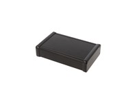 Extruded Aluminium Enclosure Black Anodized 120 x 78 x 27mm Metal End Plates [1455J1201BK]