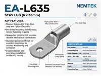 Lugs - Lug Stay - 6 x 35mm - Standard (8mm Stay) {EA-L635} [EF LUGS 35X6]