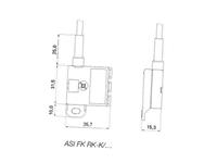 AS Interface Coupler Module - M12 Straight Female PUR Cordset - 2M to ASI Ribbon Cable Module (933694025) [ASI FK RK-K/EF4212 PUR034 2M]