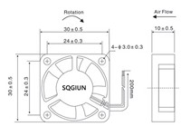 SQGIUN 30mm x 10mm DC Brushless Cooling Fan, 12V Mini Axial Fan, 2-Pin Connector, Quiet Operation, for 3D Printer, Router, Electronics, Small Devices (3010 Fan) [CMU FANDC012030-3010 FAN]