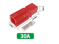 30A/600V 1 Pole Straight, or Angled PCB Connector Red [PP30PC-ECN RD]