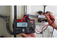 Digital RCD (ELCB) Tester Display CNT 1000, Phase Switch, Connection Check Function, Auto Ramp Fucntion, Disconnect Buzzer, Over-range Display:OL, Fused, MIS-Operation Buzzer, Power Off Buzzer, Full Icon Display, Voltage Range:30~600V, FREQ:45Hz~65Hz [UNI-T UT582+]