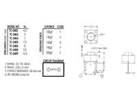 Tactile Switch • Form : 1A - SPST (NO)/2Termn • 50mA-12VDC • 160gf • PCB • 6x6mm , Lever : 0.8mm [TC0402X]