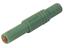 SAFETY BANANA PLUG 4MM STRAIGHT - GREEN  - CAGED "LANTERN" SPRING CONTACT AC/DC 1000V 24A CATIII (934097104) [LASS G GREEN]