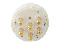 Circular Connector M23 Signal Male Solder Insert - 6 Pole - 6 x 2mm Contacts - 20A @ 630VAC Max. [7001906103]