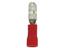 Insulated Bullet Lug • Male • 4mm Stud • for Wire Range : 0.34 to 1.57 mm² • Red [LZ15000]