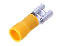 Insulated Disconnect Lug • Female • 9.4mm Stud • for Wire Range : 2.5 to 6.0 mm² • Yellow [LS40095]