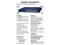 Planet 24 Port 10/100/1000T 802.3at PoE + 2-Port 10/100/1000T + 2-Port Gigabit TP/SFP Combo Ethernet Switch Unmanaged [GSW-2824P]