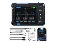 DSO-153 is a 3-IN-1 Handheld Digital Oscilloscope+ Waveform Generator. It has a Single Channel Oscilloscope with a 1MHz Bandwidth and 5MSA/S Sampling Rate and a 10KHz Sine Wave Generator [FNIRSI DSO153 ONE CH 1MHZ]