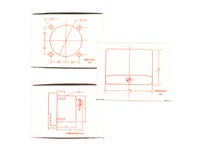 Panel Meter, measuring DC Amps with Range 1A and Shank 52mm with face Size 70x60mm [PM1 1ADC]