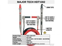 Test Lead Set 2mm Tips 10AMPS [MAJ HDT1282]
