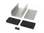Extruded Aluminium Enclosure Clear 120x78x43 Plastic End Plates [1455K1202]