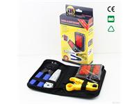 NETWORK TOOLKIT ESSENTIALS , INCLUDES RJ45 CRIMPER ,KRONE TOOL ,WIRE STRIPPER + NF-468B CABLE TESTER . ( REQUIRES 1X 9V BATTERY ,NOT SUPPLIED) [NF-1201 NETWORK TOOLKIT SET]