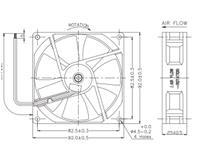 Fan 92 x 9225mm 24VDC Sleeve Bearing AF=48.12(CFM) 2500RPM 0.11A 30.9DBA Jamicon [FANDC024092-25]