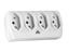 Crabtree Plug In Adaptor 4XM Slimline Sockets 16A/6A , Power-on Indicator [CRBT C2004P]